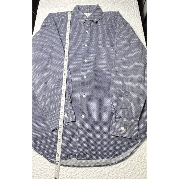 Gap Dress Shirt Mens Size M Blue Button Up Long Sleeve Pocket Collar - Picture 2 of 3